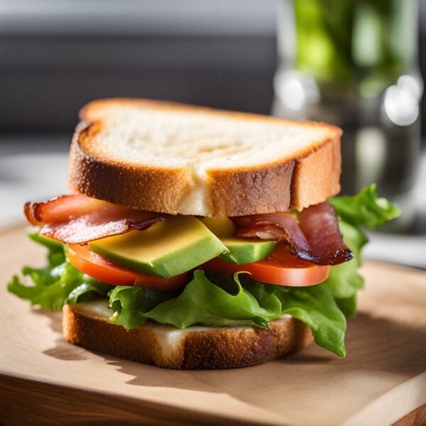 BLT lettuce tomato with avocado salty hook sandwich shop